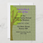 Boom Design Family Reunion-uitnodiging Kaart (Achterkant)