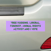Boom die activist houdt en ik stem ticker bumpersticker (Op auto)