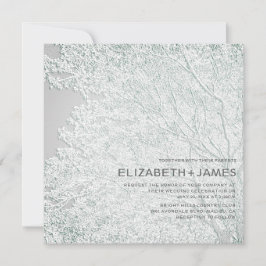 Boom die als uniek in reliëf gedompeld huwelijk wo kaart