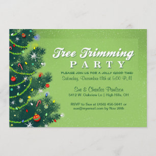 Boom die de Uitnodiging van de Kerst van het Trimm