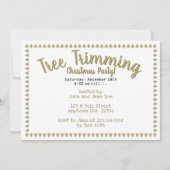 Boom die kerstfeestelijke gouden/witte doopvonten kaart (Voorkant)