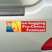 Boom die Pro-Choice Feminazi knuffelt Bumpersticker (Op auto)