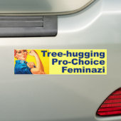 Boom die Pro-Choice Feminazi knuffelt Bumpersticker (Op auto)
