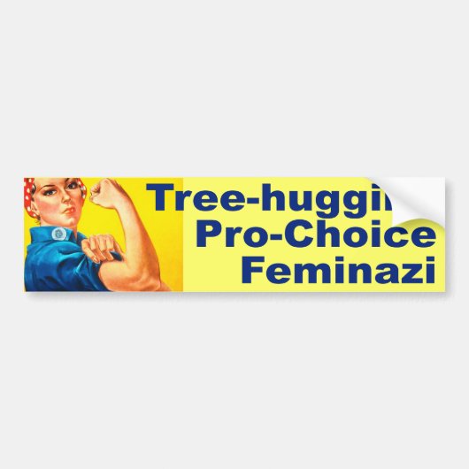 Boom die Pro-Choice Feminazi knuffelt Bumpersticker (Voorkant)