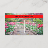 Boom diensten en baksteen en stenen werk visitekaartje (Achterkant)