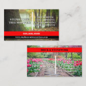 Boom diensten en baksteen en stenen werk visitekaartje (Voorkant / Achterkant)