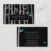 ** Boom Doctor Birch Trees Blue Birds Arborist Visitekaartje (Voorkant / Achterkant)