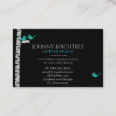 *~* Boom Doctor Birch Trees Blue Birds Arborist Visitekaartje (Achterkant)