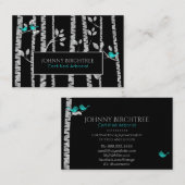 *~* Boom Doctor Birch Trees Blue Birds Arborist Visitekaartje (Voorkant / Achterkant)