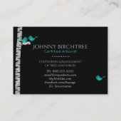 *~* Boom Doctor Blue Birds Arborist Birch Tree Visitekaartje (Achterkant)