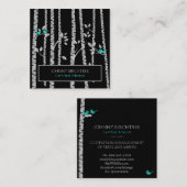 *~* Boom Doctor Blue Birds Arborist Birch Trees Vierkante Visitekaartje (Voorkant / Achterkant)