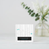 *~* Boom Doctor Blue Birds Birch Trees Arborist Vierkante Visitekaartje (Staand voorkant)