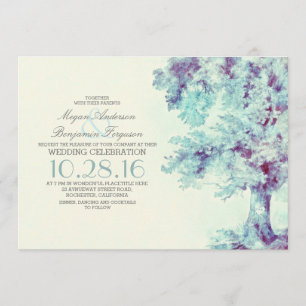 Boom Dusty Blue Wedding Invitation Kaart
