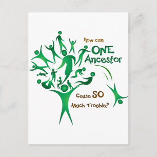 Boom één ancestor briefkaart