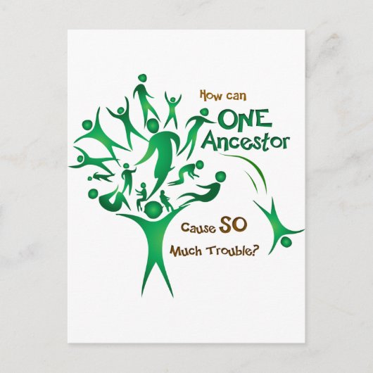 Boom één ancestor briefkaart (Voorkant)