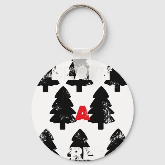 Boom Een boom Patroon Sleutelhanger (Voorkant)