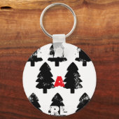 Boom Een boom Patroon Sleutelhanger (Voorkant)