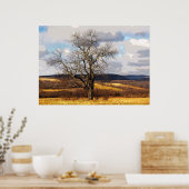 Boom en afgelegen heuvels poster (Keuken)
