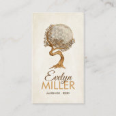 Boom en bloem - moeder van parels en goud visitekaartje (Voorkant)