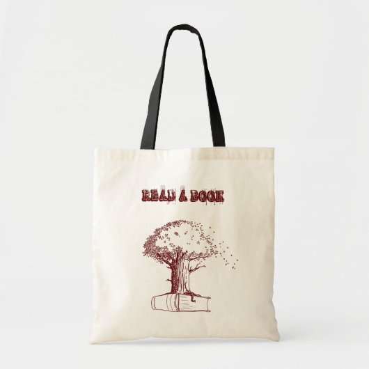Boom en boek tote bag (Voorkant)