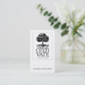 Boom en boomwortels landschapsarchitectuur visitekaartje (Staand voorkant)