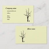 Boom en Bunny Silhouette Visitekaartje (Voorkant / Achterkant)
