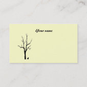 Boom en Bunny Silhouette Visitekaartje (Achterkant)