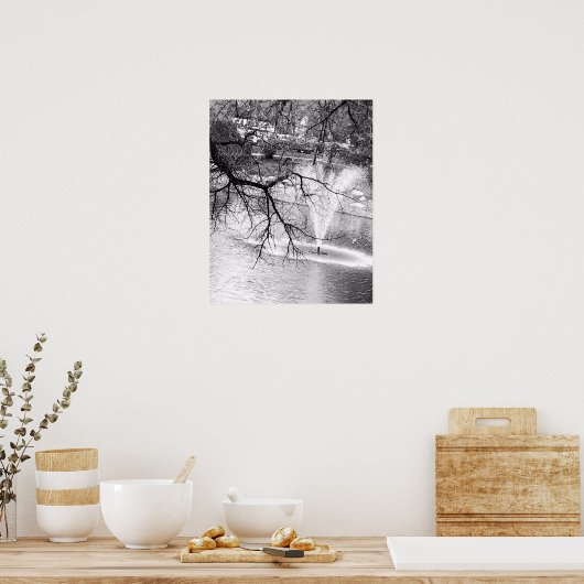 Boom en fontein poster (Keuken)