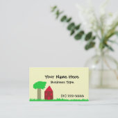 Boom en huis visitekaartje (Staand voorkant)