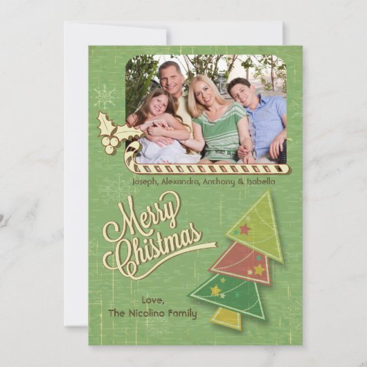 Boom- en kaarsboomgaard fotoplatte kaart (Voorkant)