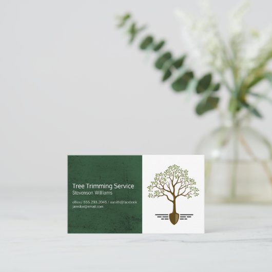 Boom en Logo | Landschapsontwerp Visitekaartje (Staand voorkant)