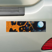 Boom en maan bumpersticker (Op auto)