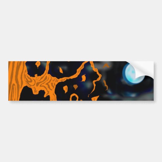 Boom en maan bumpersticker (Voorkant)