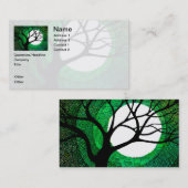 Boom en maan - groen visitekaartje (Voorkant / Achterkant)