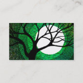 Boom en maan - groen visitekaartje (Achterkant)