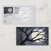 Boom en maan kruis bevestigd visitekaartje (Voorkant / Achterkant)