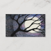 Boom en maan kruis bevestigd visitekaartje (Achterkant)
