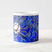 Boom en maan op Canvas - Blauw Grote Koffiekop (Voorkant)