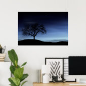 Boom en maan poster (Thuiskantoor)