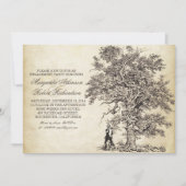  boom en paar verlovingsfeest uitnodigingen (Voorkant)