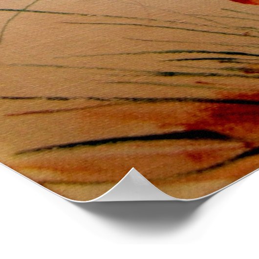 Boom- en paddenstoelen afdrukken poster (Hoek)