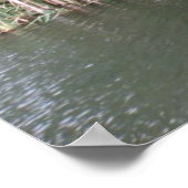 Boom- en rivierlandschapsafdrukken poster (Hoek)