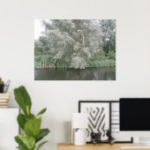 Boom- en rivierlandschapsafdrukken poster (Thuiskantoor)