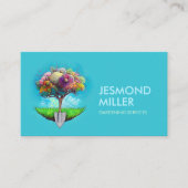 Boom en Schop - Kleurrijke Kunst Visitekaartje (Voorkant)