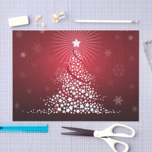 Boom en sneeuw 2 tissuepapier (Craft)