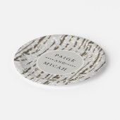 Boom en Sneeuw Winter Borrelavond Papieren Bordje (Gekanteld)