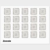 Boom en Sneeuw Winter Bruiloftfeest Vierkante Sticker (Vel)