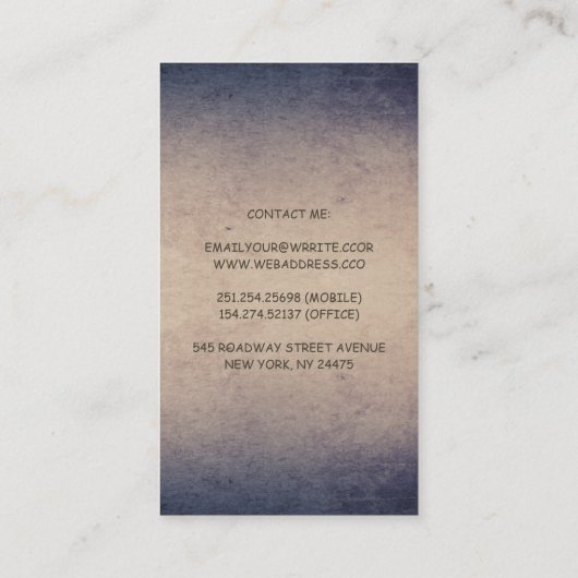 Boom en String van Lichten Feestelijk en Dromerig Visitekaartje (Achterkant)