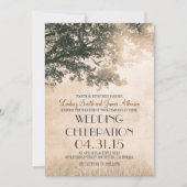  boom en Tortelduifjes rustieke land bruiloft Kaart (Voorkant)