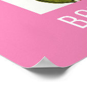 Boom- en vogelcitaat Paars en groen op wit Poster (Hoek)